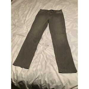Lauren Ralph Lauren Jeans Womens 10 Stone Wash Gray Premier Straight Curvy Denim